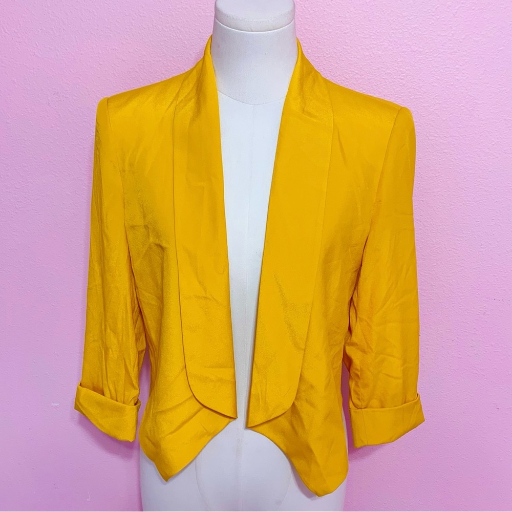 VTG Bebe Yellow Blazer Jacket XS